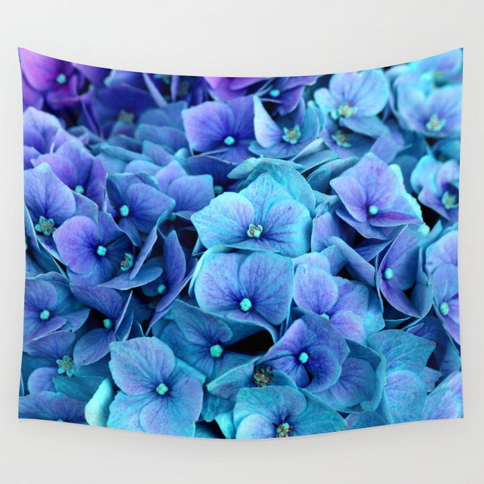 Purple Blue Hydrangea Wall Tapestry By Haroulita Society6 Purple Blue Hydrangea Wall Tapestry