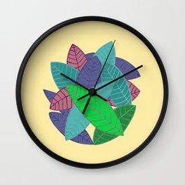Leaves Overlap Wall Clock