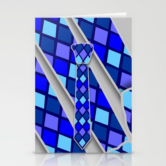 Blue Tie Stationery Cards