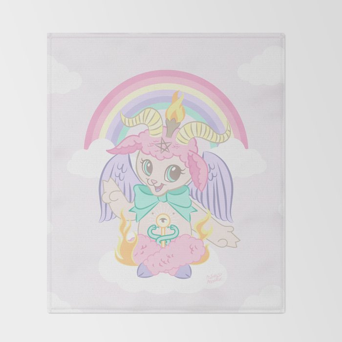 Baphomet Baptism By Fire Throw Blanket By Awfullyadorable Society6 Choose from 710+ blanket graphic resources and download in the form of png, eps, ai or psd.