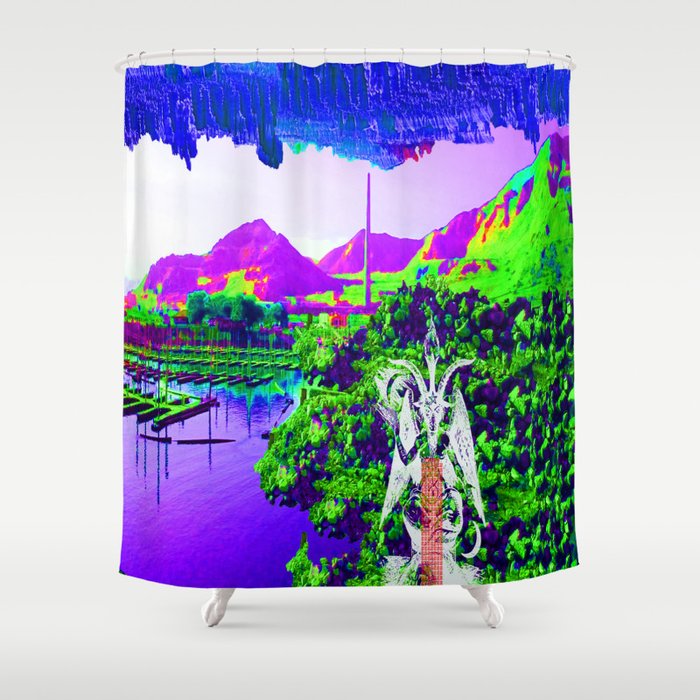 Baphomet Lake Shower Curtain