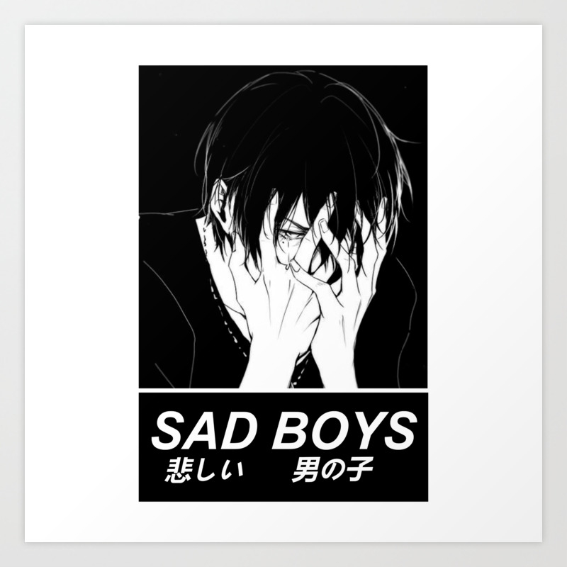 Sad Boys Sad Japanese Anime Aesthetic Art Print By Poser Boy Society6 See more ideas about aesthetic, quote aesthetic, sad. sad boys sad japanese anime aesthetic art print by poser boy