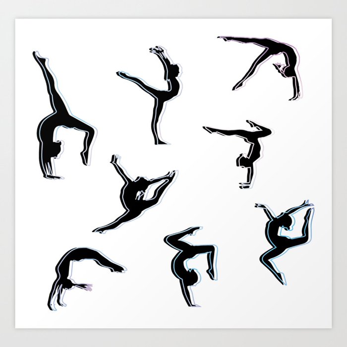 Gymnast Dancer Collage Art Print