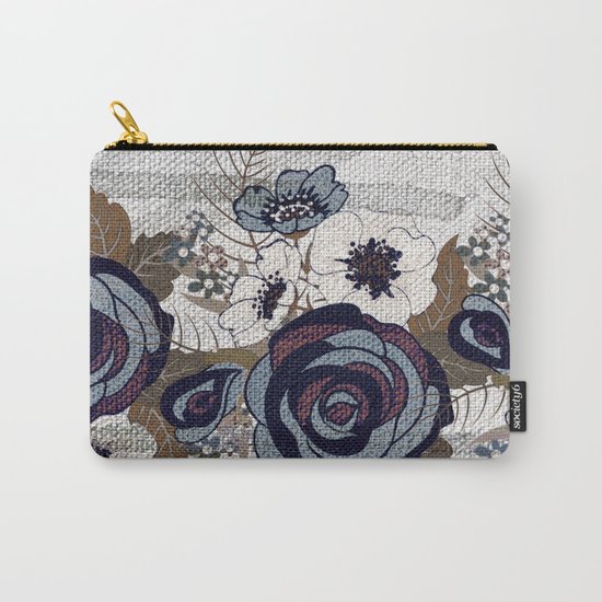 floral band and fabric effect Carry-All Pouch