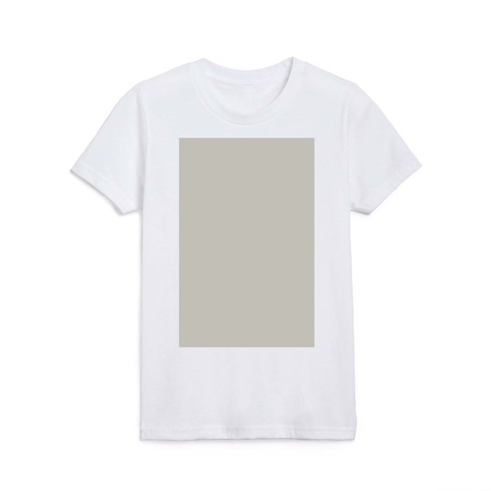 Light Grey Taupe Single Solid Color Accent Shade / Hue Matches Sherwin Williams Repose Gray SW 7015 Kids T Shirt