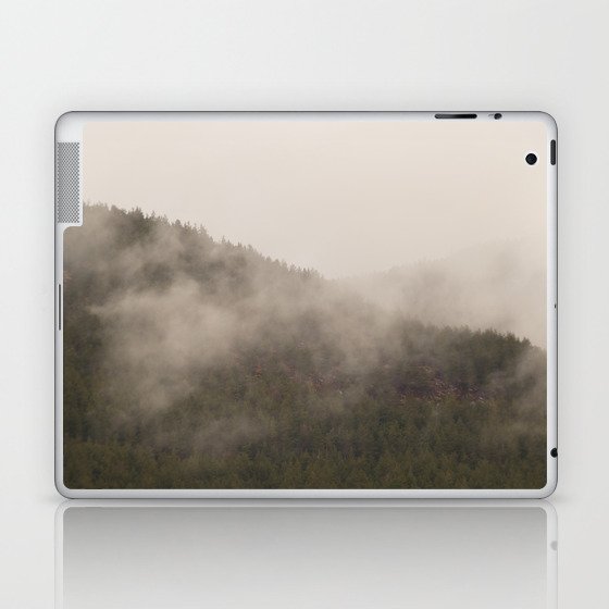 Misty Pine Forest in the Scottish Highlands Laptop & iPad Skin