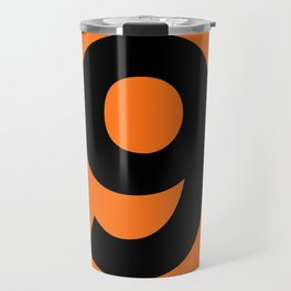 Number 9 (Black & Orange) Travel Mug
