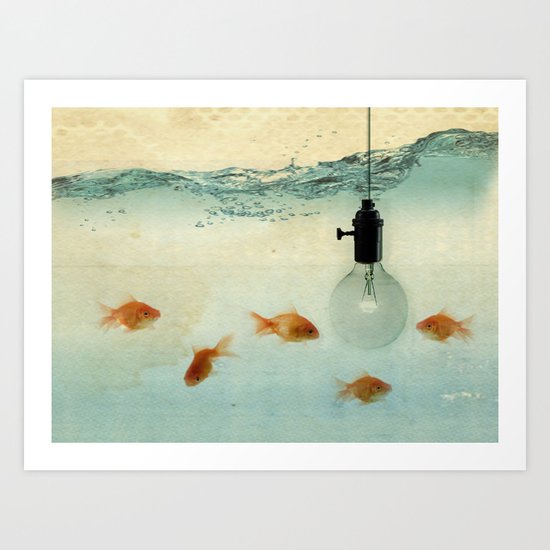 Fishing for ideas Art Print