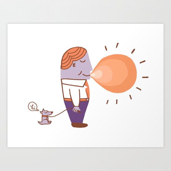 Bubble gum Art Print