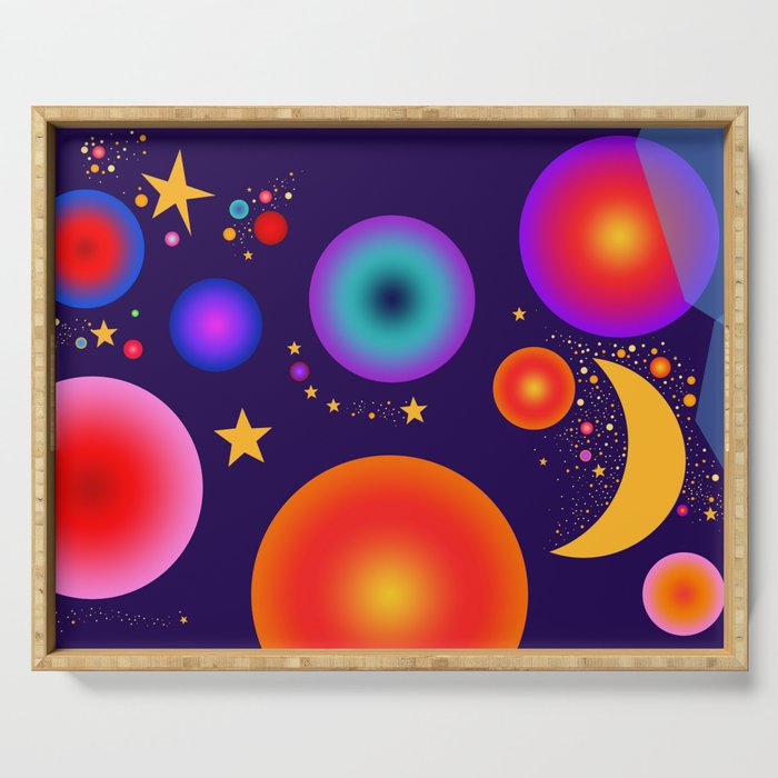60s galaxy  Serving Tray