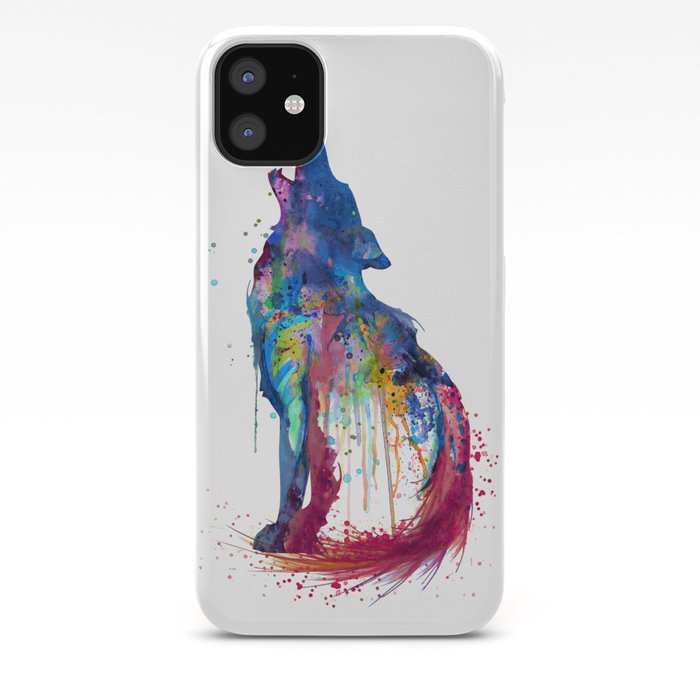 Wolf Howling Watercolor iPhone 11 case Wolf Howling Watercolor iPhone 11 case