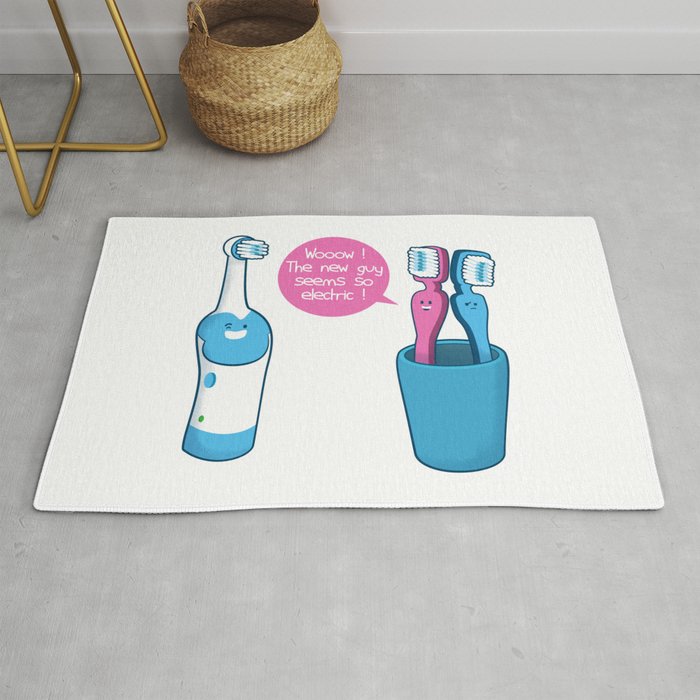 Toothbrush Fall In Electric Love Rug