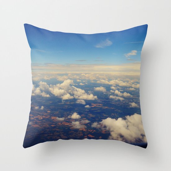 Above the clouds Throw Pillow