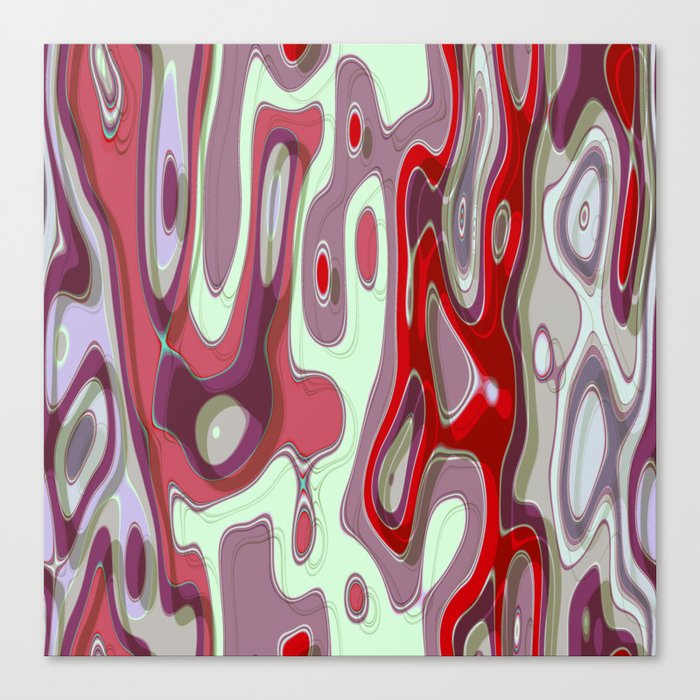 Funky liquid shapes Canvas Print