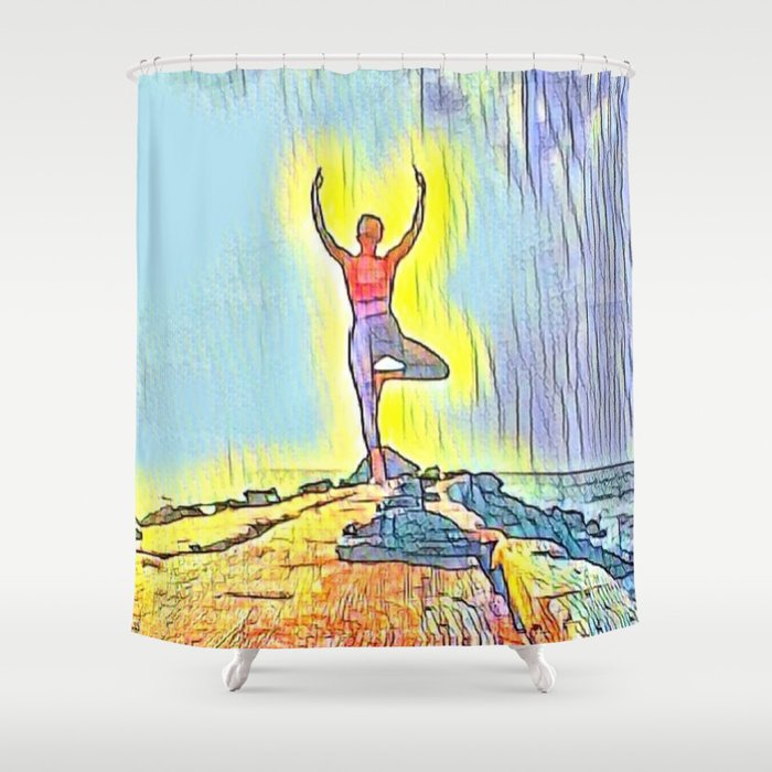 Woman Doing Yoga 9 Shower Curtain