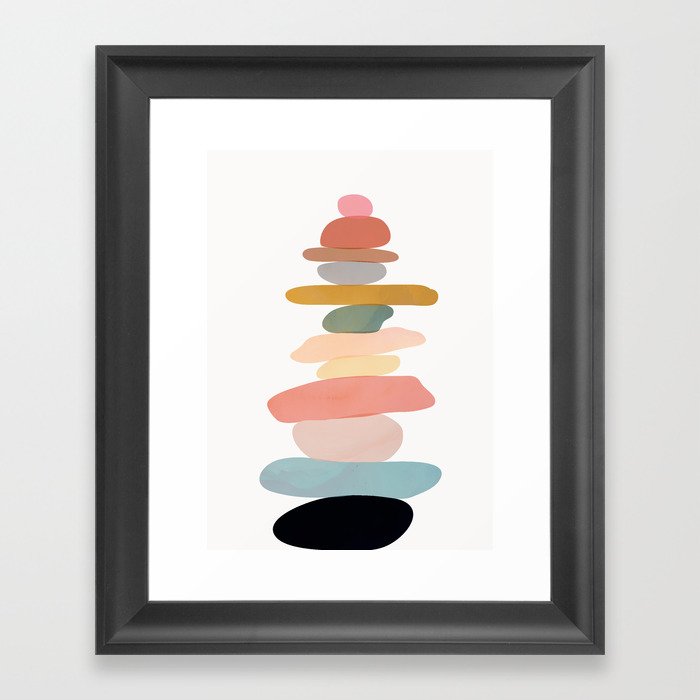 Balancing Stones 22 Framed Art Print