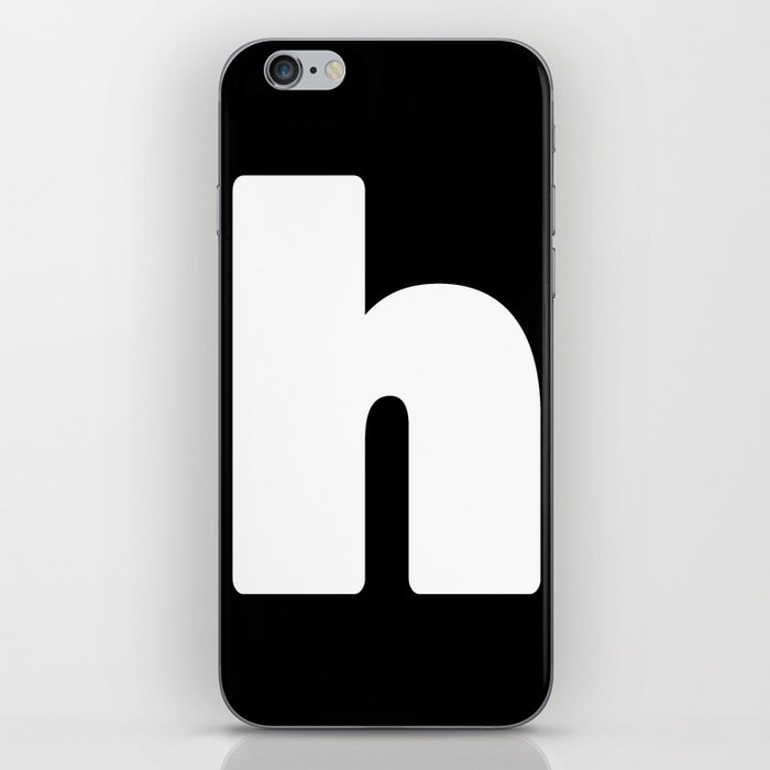 h (White & Black Letter) iPhone Skin
