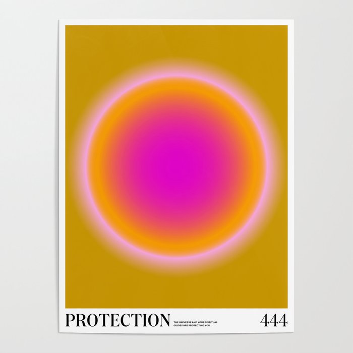 Gradient Angel Numbers: Protection Poster