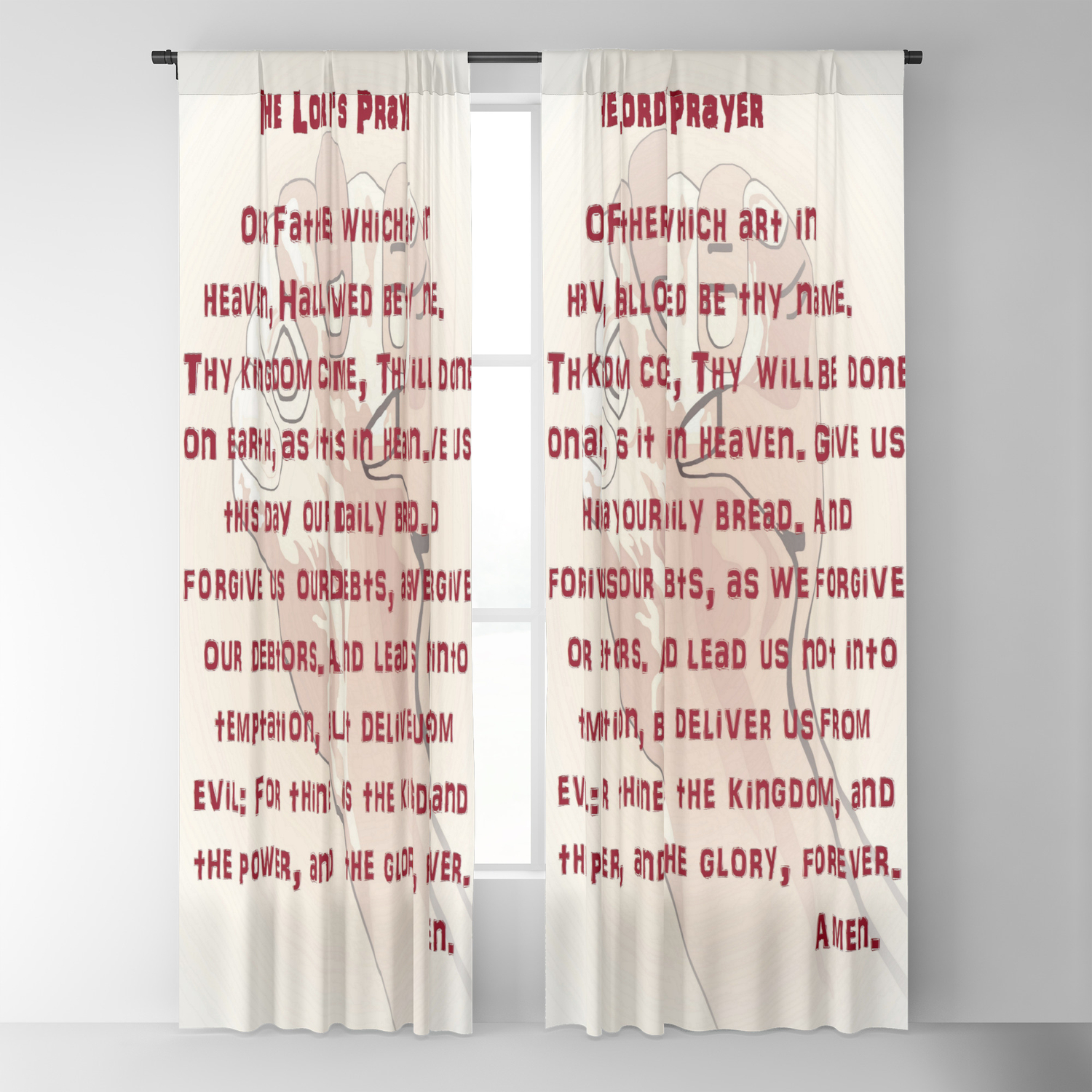 The Lord S Prayer Blackout Curtain By Eloiseart Society6