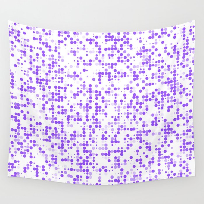 Digital techno purple dots Wall Tapestry