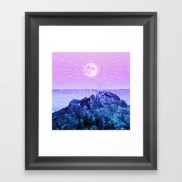 Strawberry blue moon Framed Art Print