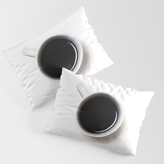 Black Coffee (Black and White) Pillow Sham