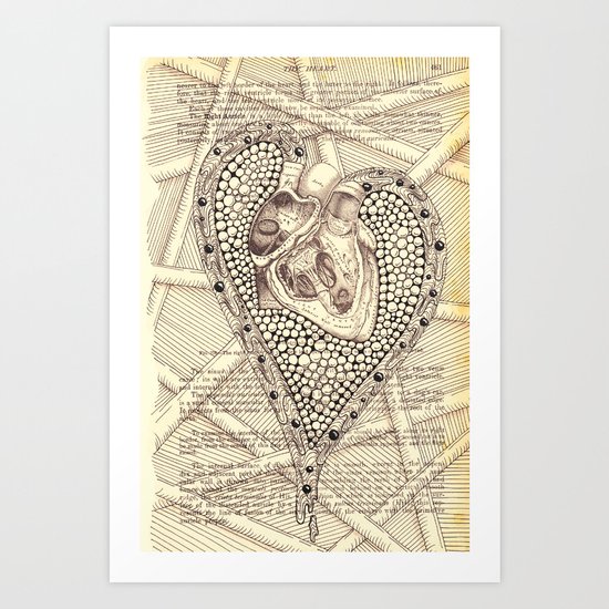 Bleeding heart Art Print