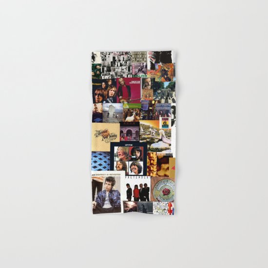 Classic Rock And Roll Albums Collage Hand & Bath Towel