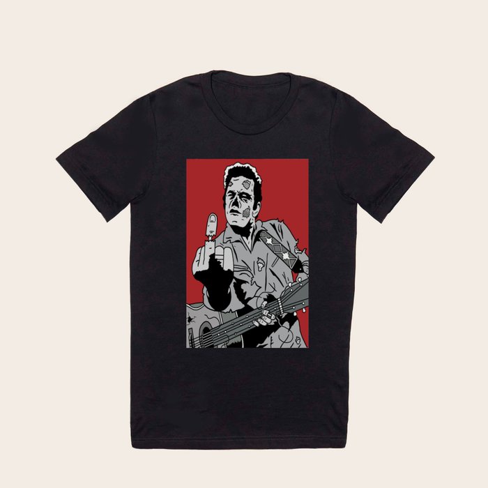 Johnny cash giving finger t shirt sale