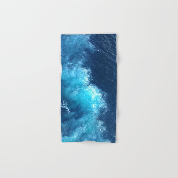 Ocean Blue Waves Hand & Bath Towel