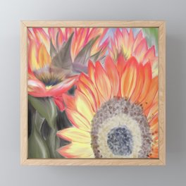 Fall Sunflowers Framed Mini Art Print