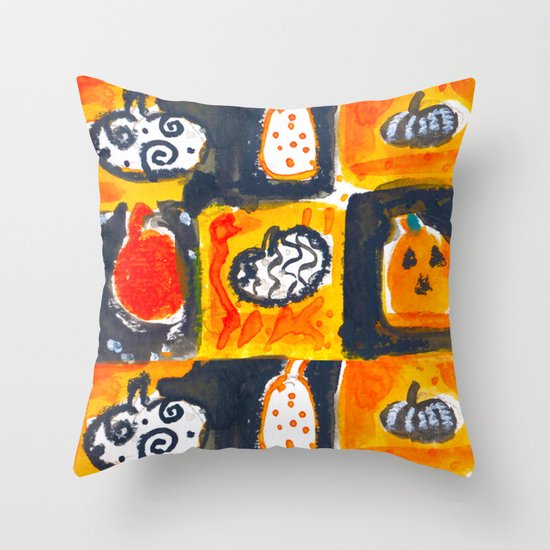 Pumpkin Textile Throw Pillow