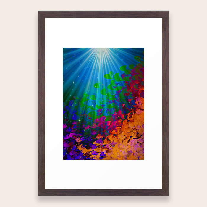 Under The Sea Bold Colorful Abstract Acrylic Painting Mermaid