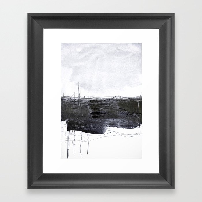 minimal landscape Framed Art Print