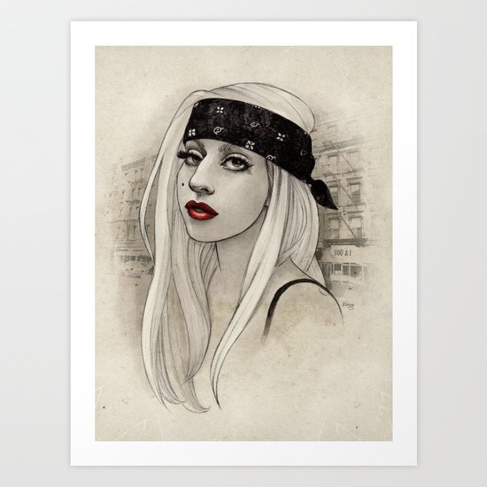 New York Woman born to run you down Art Print