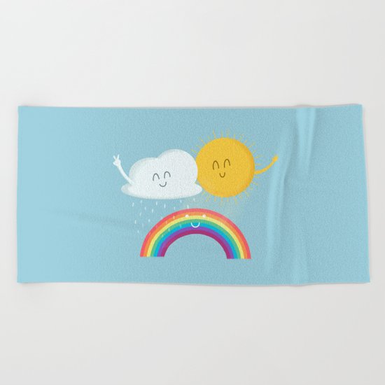 Rainbow's Family Beach Towel