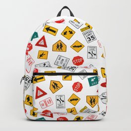Road Traffic Sign Collage Backpack