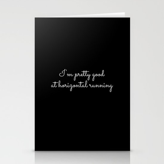 horizontal running #1 Stationery Cards