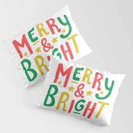 Merry and Bright (red/green/gold) Pillow Sham