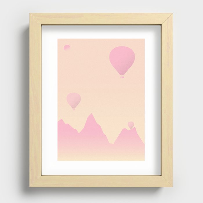 Hot Air Balloon Recessed Framed Print