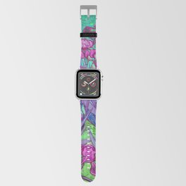 Vincent Van Gogh Irises Painting Violet Fuchsia Palette Apple Watch Band