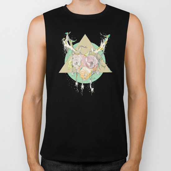 shiny white teeth Biker Tank