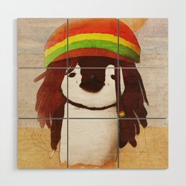 Reggae Penguin Wood Wall Art