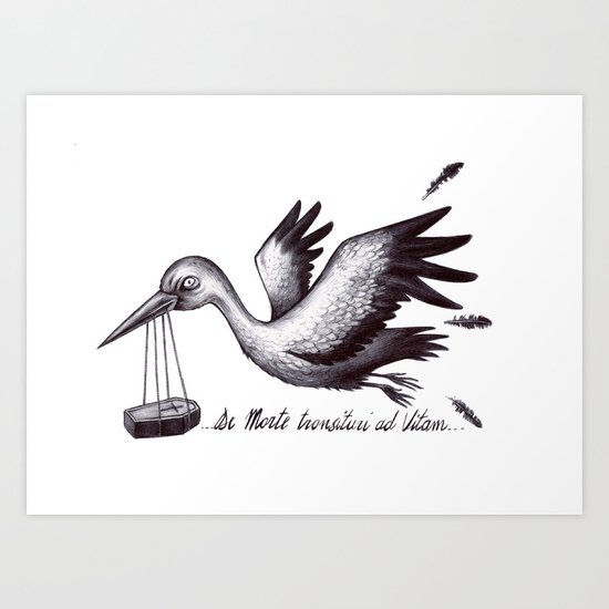 Stork Art Print