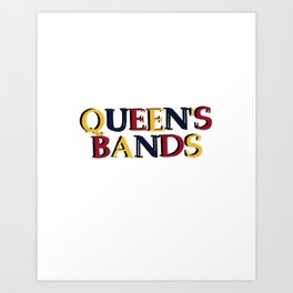 Tricolour Queen's Bands Art Print