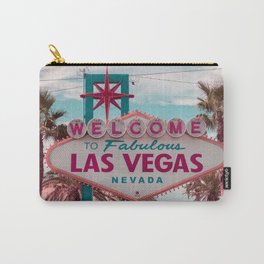 The Fabulous Las Vegas Sign, Retro Vintage Fine Art Photography Carry-All Pouch