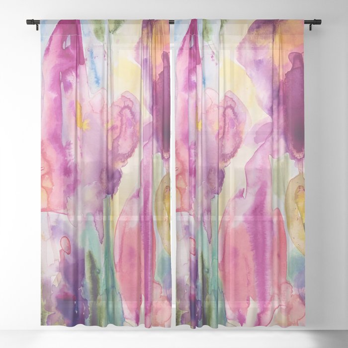Garden Fantasy Sheer Curtain By Mariannatankelevich