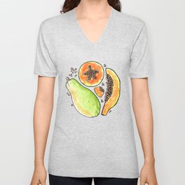 Papaya V Neck T Shirt