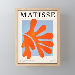 Red Coral Leaf: Matisse Paper Cutouts II Framed Mini Art Print