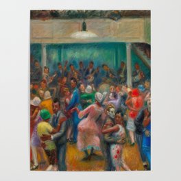 African American Masterpiece Bal Martinique Harlem Dance Hall Friday Evening Party portait painting by William Glackens Poster